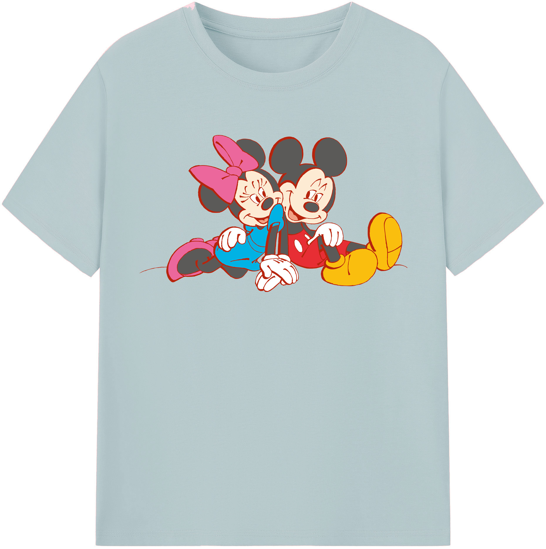 （画像用） ミッキーマウス Mickey Mouse 綿100％半袖Tシャツ（フロントプリント）